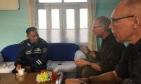 Sabin Pradhan, Deputy Superintendent at The Metropolitan Police in Kathmandu together with Vice Police Commissioner, Kell Svenningsen, the Central and West Jutland Police, and Erik Nielsen, Police Commissioner at the South-East Jutland Police. 