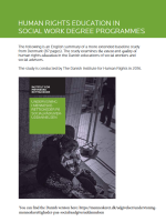 Human rights education in  social work degree programmes - English summary